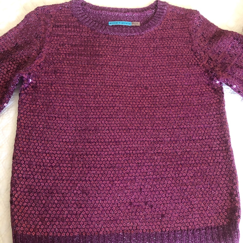 Alice and Olivia sequined sweater
